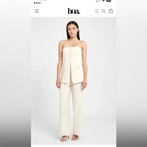 Because of Alice wide leg trouser cream, size M. BNWT